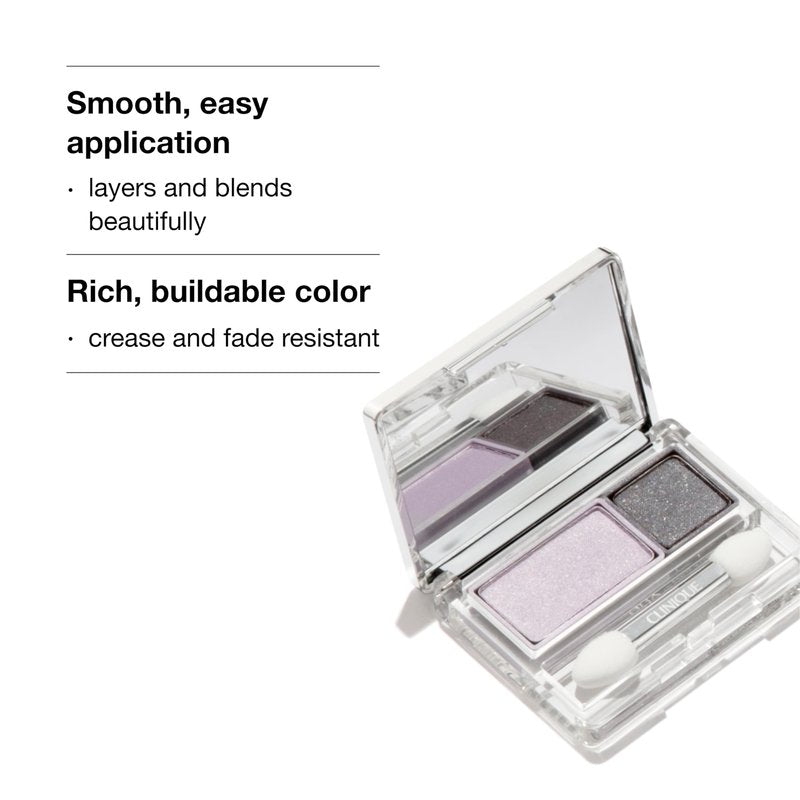 Clinique All About Shadow Duo Eye Shadow Makeup | Safe For Sensitive Eyes | Buildable + Long-Wearing Color | Smooth, Easy Application, Jammin, 0.05 Ounce