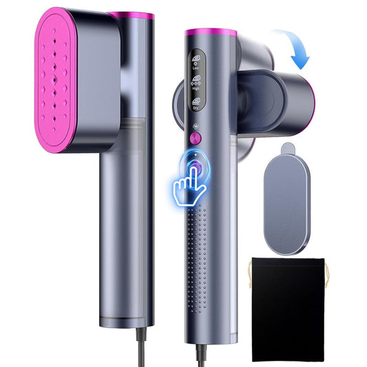 Steamer Clothes Clothing Handheld Garment - for Hand Held Steamers Travel Steam Genie Portable Curtain Vacuum Vertical Cloth，90° Automatic Rotation Function, 3 Gear Settings，Safety Protection System
