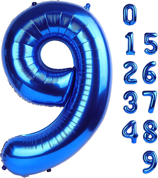 Skiennix 40 Inch Navy Blue Number Balloons - Perfect for 9th, 19th, or 90th Birthday Celebrations
