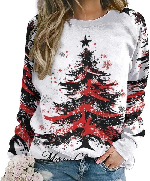 Domirica Women's Festival Crewneck Sweatshirt - Funny Casual Long Sleeve Pullover Blouse