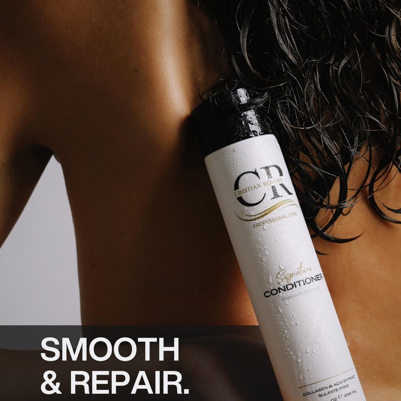 Cristian Rovere - Signature Conditioner - Infused With Collagen, Acai Extract & Organic Argan Oil - Sulfate Free & Paraben Free for All Hair Types - Moisturizing Conditioner - 10 Fl Oz