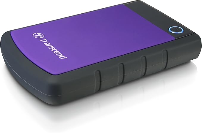 Transcend StoreJet 4TB External Hard Drive, for PS4/PC/Mac/Desktop/Laptop/Xbox, USB3.1(5Gbps)Type-A Portable HDD, One Touch Auto-Backup/Shock Resistant/Three-stage shock protection system(TS4TSJ25H3P)