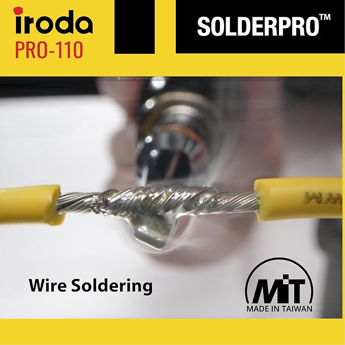 IRODA SolderPro 110 Butane Soldering Iron Kit, 115 MIns Run Time, Rapid Heat Up, Professional Set With Tips & Sturdy Tool Case (No Butane Included)