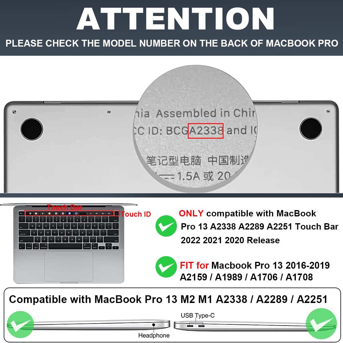 LCMOCICO for MacBook Pro 13 inch Case 2022 2021 2020-2016 A2338 M2/M1 A2251 A2289 A2159 A1989 A1706 with Touch ID, Plastic Hard Shell Case Keyboard Skin Screen Film Webcam Cover, Colorful Flowers