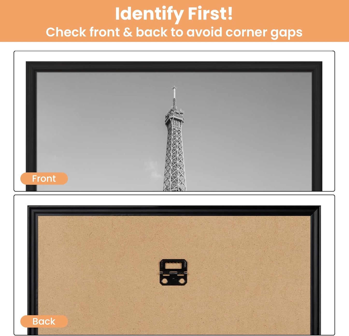 Upsimples 20x30 Picture Frame - Scratch-Proof Black Poster Frames for Photo Gallery | 3 Pack, Horizontal/Vertical Mounting