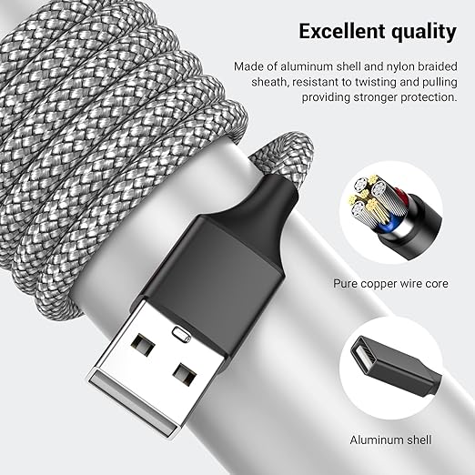 POHFP USB Splitter, 3.3FT USB A Male to 3 Female Extension Cable, USB Splitter 1 in 3 Out Support Charging and Data Transfer for Printer/Keyboard/Flash Drive/PlayStation/Laptop/LED Etc(Black)