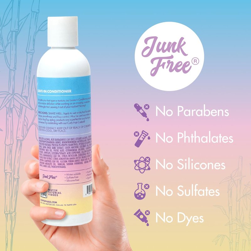 MopTop Leave In Conditioner for Curly Hair – Hair Moisturizer to Soften, Moisturize & Hydrate, Anti Frizz for All Textures & Curl Types, Sulfate & Paraben Free Hair Conditioner