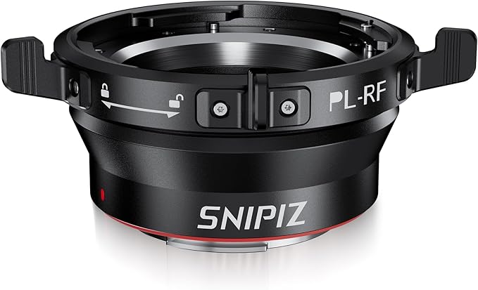 SNIPIZ PL-RF Lens Mount Adapter with Rotary Lock Mount Converter Compatible with PL Lens to Canon RF Mount Cameras EOS R EOS R5 EOS R6 EOS R3 EOS Ra EOS RP