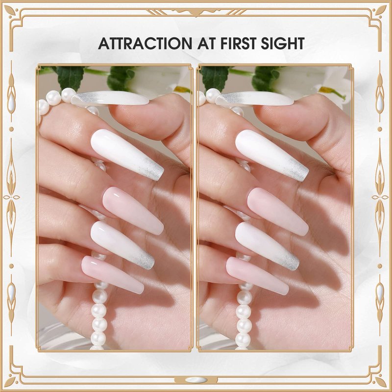 ROSALIND 2 PCS No Wipe Gel Top Coat and Base Coat Set Soak Off LED Nail Lamp Clear Base Top Gel Nail Polish Set