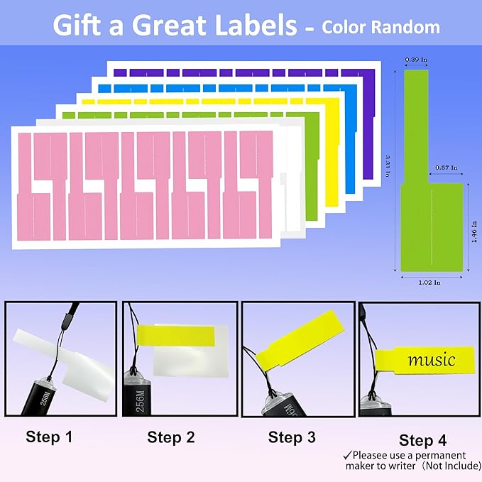 8GB USB Flash Drive 20 Pack Nicepicten FAT32 USB Thumb Drive Memory Stick Jump Zip Drive USB 2.0 Flash Drives 8GB with Lanyard & Label (Mixcolor)