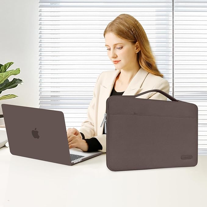 MOSISO Compatible with MacBook Air 13 inch Case M5 2026 M4 2025 M3 M2 2024-2022 A3449 A3240 A3113 A2681,Hard Shell&Sleeve Bag&Keyboard Skin&Webcam Cover&ScreenFilm for MacBook Air 13.6, Beige Brown
