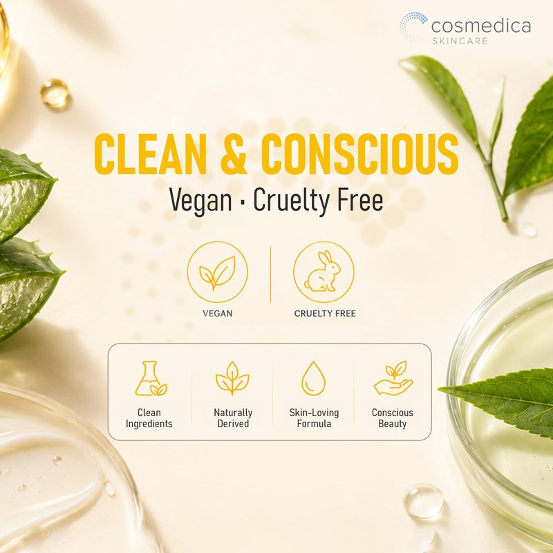 Cosmedica Skincare Vitamin C Facial Moisturizer – 15% Vitamin C Facial Day Cream - 2 ounces – Protects and nourishes skin throughout the day – Vegan, Cruelty Free Skincare