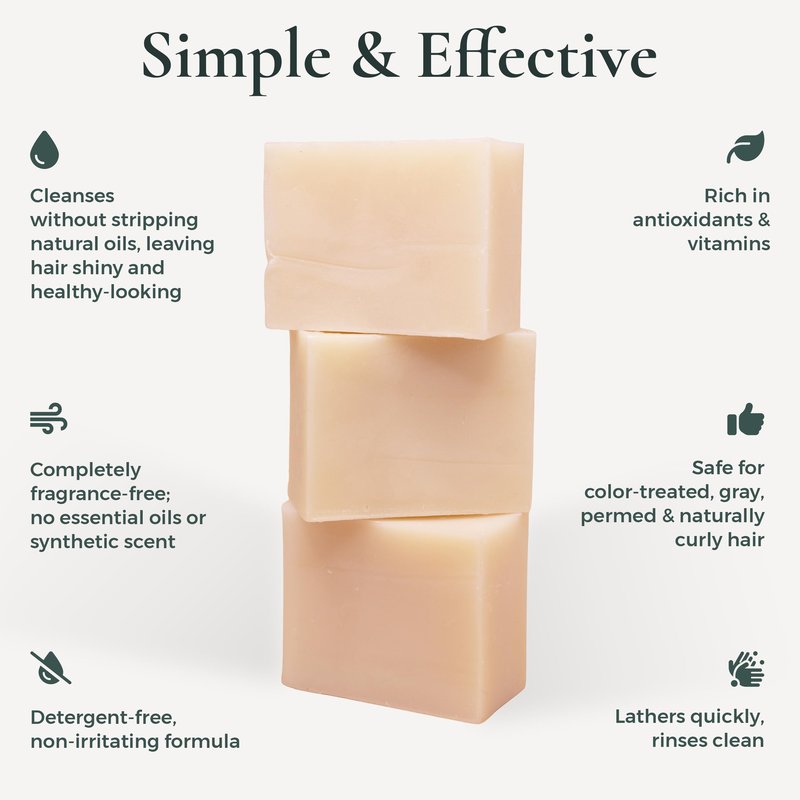 J.R.LIGGETT'S Shampoo Bar Tea Tree Formula, All-Natural Solid Hair Cleanser, Soothing Bar Shampoo with Tea Tree and Hemp Seed Oil for Dry, Sensitive Scalps, Fragrance & Sulfate-Free, 3.5 oz (3-Pack)