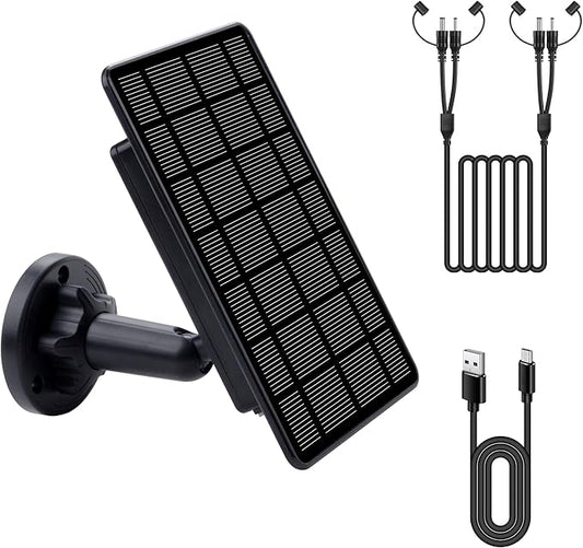 3W Trail Camera Solar Panel, with Build-in 5000mAh Rechargeable Lithium Battery Solar Battery Charger Kit for Hunting Game Cameras or Deer Feeder Accessory, 12V/1A 6V/2A IP65 Waterproof Solar Panel