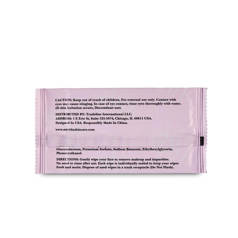 mivida100 Count Hypoallergenic Makeup Remover Wipes Individually Wrapped with Vitamin E | Dermatologist Tested Alcohol-Free, Fragrance-Free face wipes Individully Wrapped