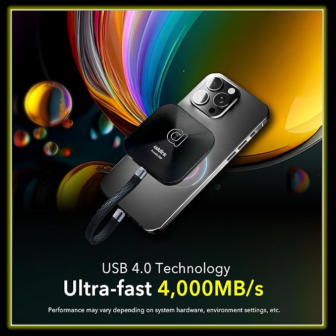 Addlink P30 2TB External SSD USB4 4000MB/s Type C Compatible thunderbolt 4, Tesla, iPhone15/16&iPad&Mac, Steam Deck/Android/PS5&4 Smart TV Magsafe ProRes 4K 120fps, Includes USB4.0 Cable Aluminum case