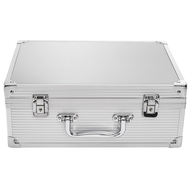 DEAYOU Tattoo Kit Box, Tattoo Machine Case with Lock Key and Sponge, Aluminum Alloy Tattoo Storage Organizer Carrying Case for Tattoo Equipment and Supplies, Makeup Tools, Travel, 12.2" x 9.4" x 5.1"
