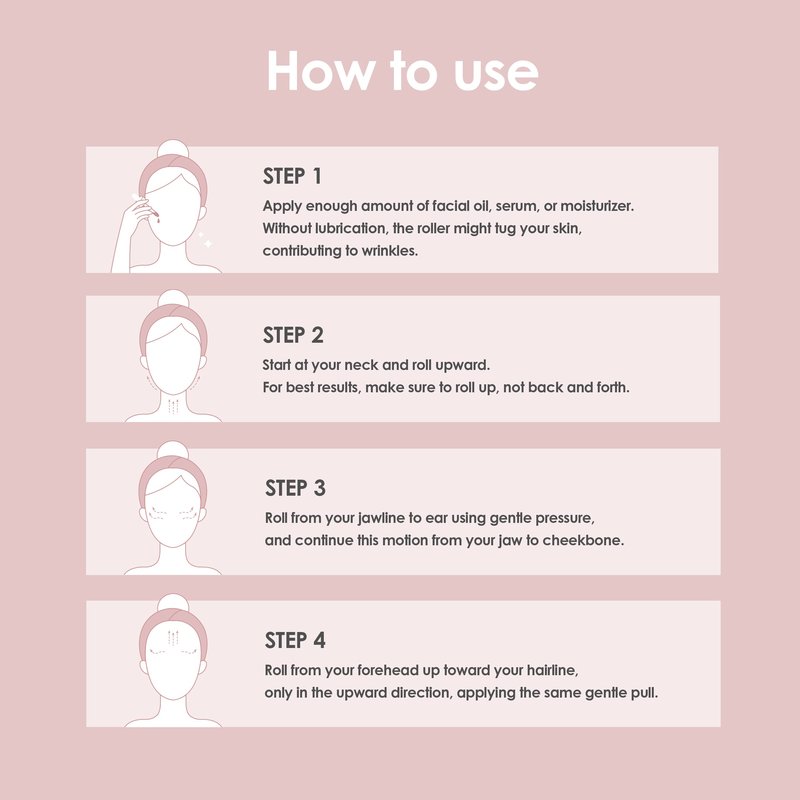 glowiest Rose Quartz Roller for Face, Eye and Neck: Facial Massager -100% Natural Rose Quartz | Lymphatic Drainage | Improving Fine Lines