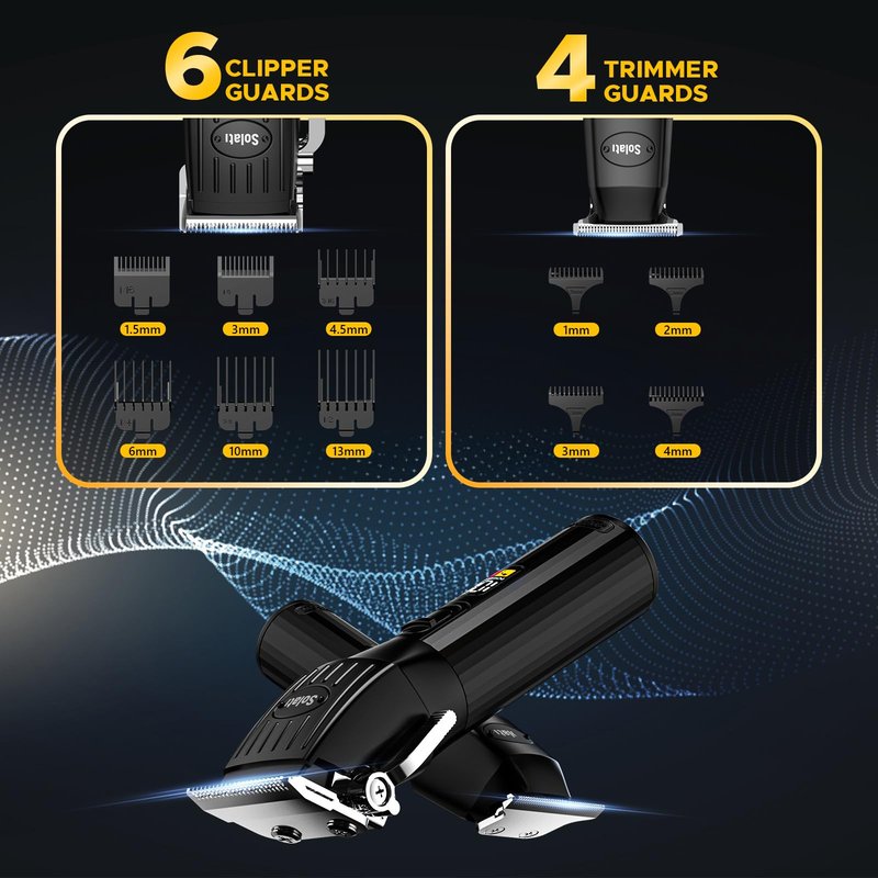 Professional Hair Clippers for Men Beard Trimmers Kit Zero Gapped Haircut Grooming Shaver Gift for Men Women Barber Kids (Black)