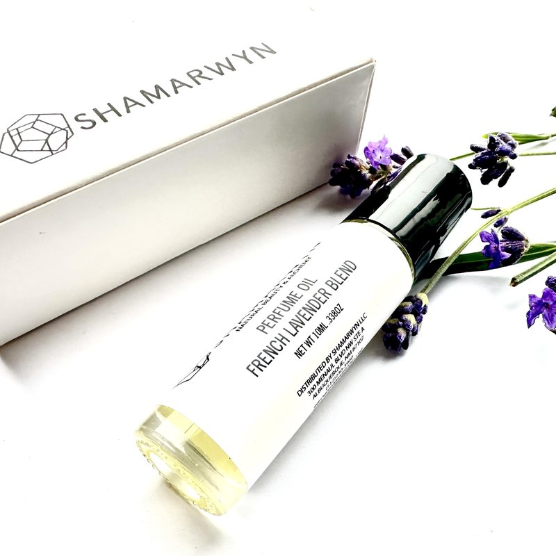 shamarwyn French Lavender Zen Blend Perfume Oil, Organic Jojoba Base with Botanical Lavender, Orange, Wild Marjoram & Frankincense Pure Essential Oils 10ML