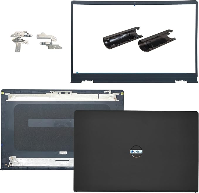 Jxjslp Replacement LCD Back Cover with Front Bezel with Hinges with Shaft Cover for DELL Inspiron 15 3510 3511 3515 3530 Series Laptop 0WPN8 00WPN8 9WC73 09WC73 AP3LE000901 Black