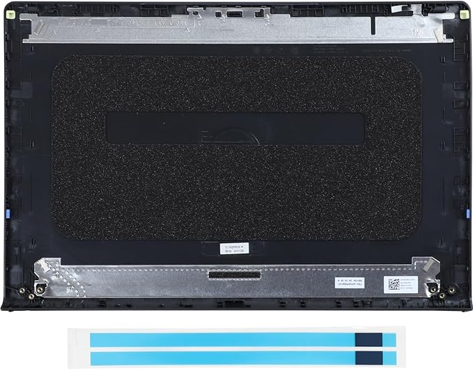 LCD Back Cover Top Case Lid with Front Bezel Frame with Hinges Shaft Cover Replacement for DELL Inspiron 15 3510 3511 3515 3520 3525 Laptop, 00WPN8 0WPN8 09WC73 9WC73 AP3LE000901 Two Adhesive Strips
