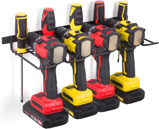 Reliahom Power Tool Organizer - Heavy Duty Cordless Drill Holder Wall Mount | Quick Installation, 1 Pack