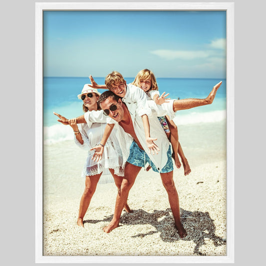 wall26 Custom Framed Canvas Wall Art - Ready to Hang Home Decor for Living Room & Bedroom | 11"x14" White