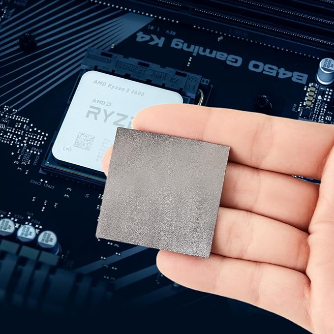 Graphene Thermal Pad 0.2mm, High-Performance Thermal Interface Material for GPU, CPU, PS5, Xbox, Laptop Heatsinks – 50×50mm Reusable Pad