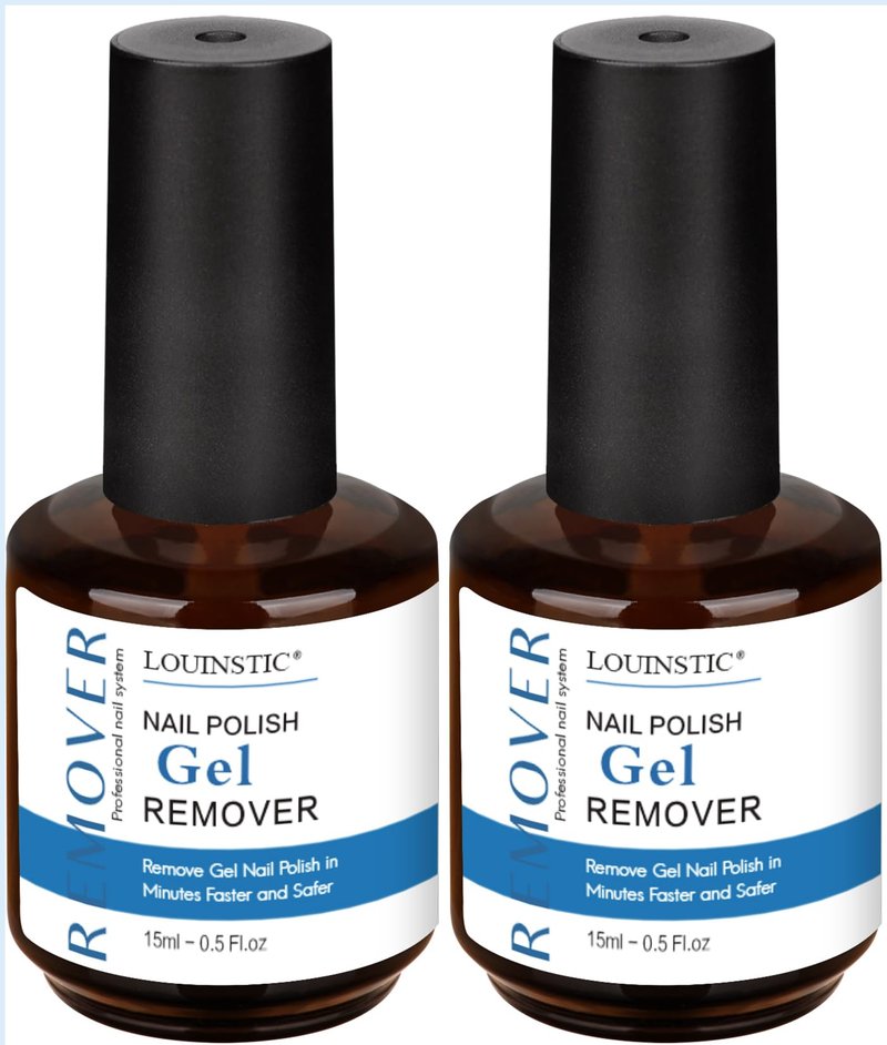 LOUINSTIC Gel Polish Remover for Nails â 2 Pack (30ml)ï¼Fast 2â5 Min Gel Removal, Acetone-Free & Gentle, No Soak or Foil Needed, Ideal for At-Home DIY Manicures
