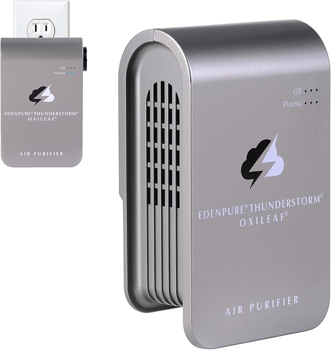 EdenPURE Thunderstorm III Air Purifier - Wall Plug In Air Ionizer Generator, Ozone Odor Eliminator for Home, Pets, Car and Removes Mold - USB Powered, Filter Free Portable Cleaner for Indoor & Travel