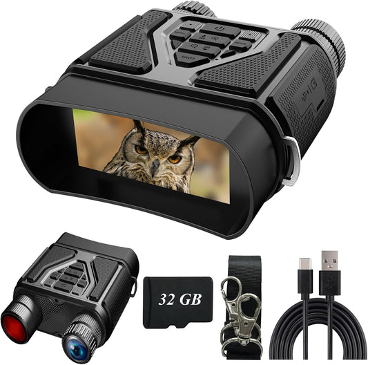 Night Vision Goggles | 8X Zoom Binoculars for Adults - Rechargeable 4000mAh Gear for Hunting & Camping