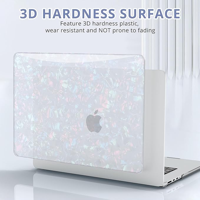 B BELK Compatible with MacBook Pro 14 inch Case 2026-2021 M5 M4 M3 M2 M1 A3426 A3427 A3434 A3112 A3185 A3401 A2918 A2992 A2779 A2442, Plastic Hard Shell+Keyboard Cover+Screen Protector, Shiny Pearl