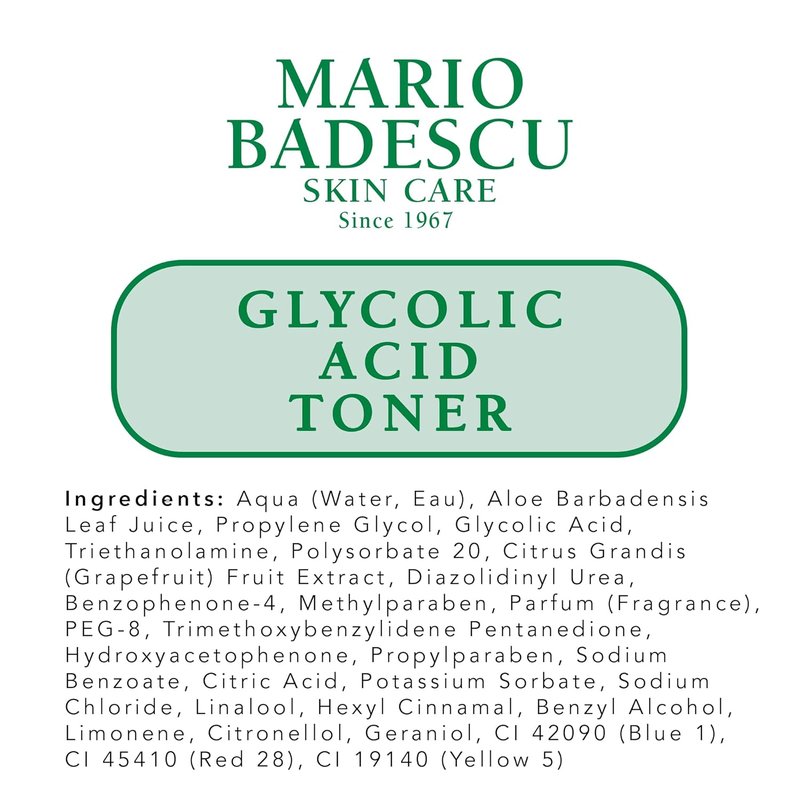 Glycolic Acid Toner - Alcohol-Free Facial Toner for Aging Skin | Exfoliating with Antioxidant Grapefruit Extract
