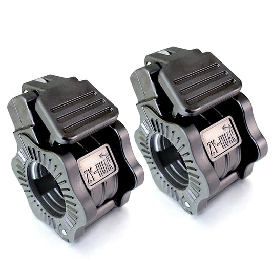 Adjustable Barbell Clips (2-Pack), Fits 0.98-1.1" Olympic & Standard Bars, Secure Locking Collars for Weight Lifting Strength Training (Balck)