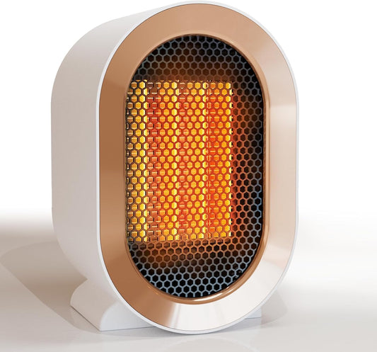 Skiennix Indoor Electric Space Heater - 1200W Fast Quiet Ceramic Heater for Large Rooms | White