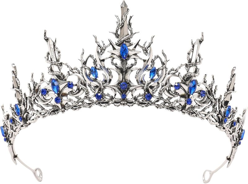 Halloween Crown - Black Gothic Tiara with Vines | Baroque Costume Accessory for Women & Girls