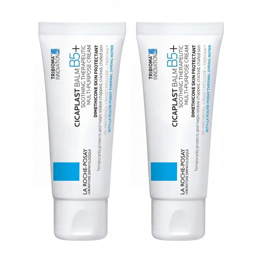 La Roche-Posay Cicaplast Balm B5,Healing Ointment and Soothing Therapeutic Multi Purpose Cream for Dry & Irritated Skin,Body and Hand Balm,Baby Safe,Fragrance Free,(Pack of 2)