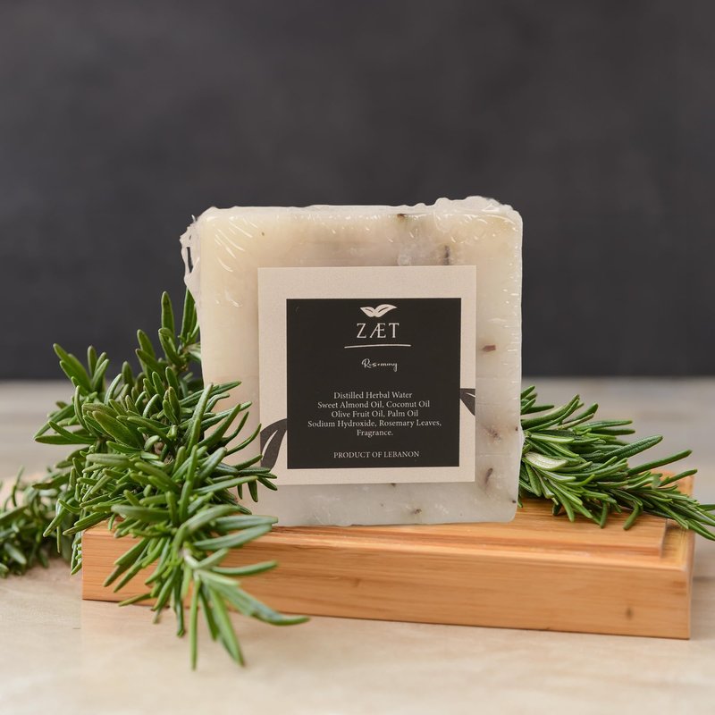 8-Pack Rosemary Bar Soap – Made with Rosemary Leaves, Olive Oil and Coconut Oil - Luxury Handmade Soap Bar for Face, Body and Hands - Gently Cleanses and Hydrates All Skin Types- For Men and Women