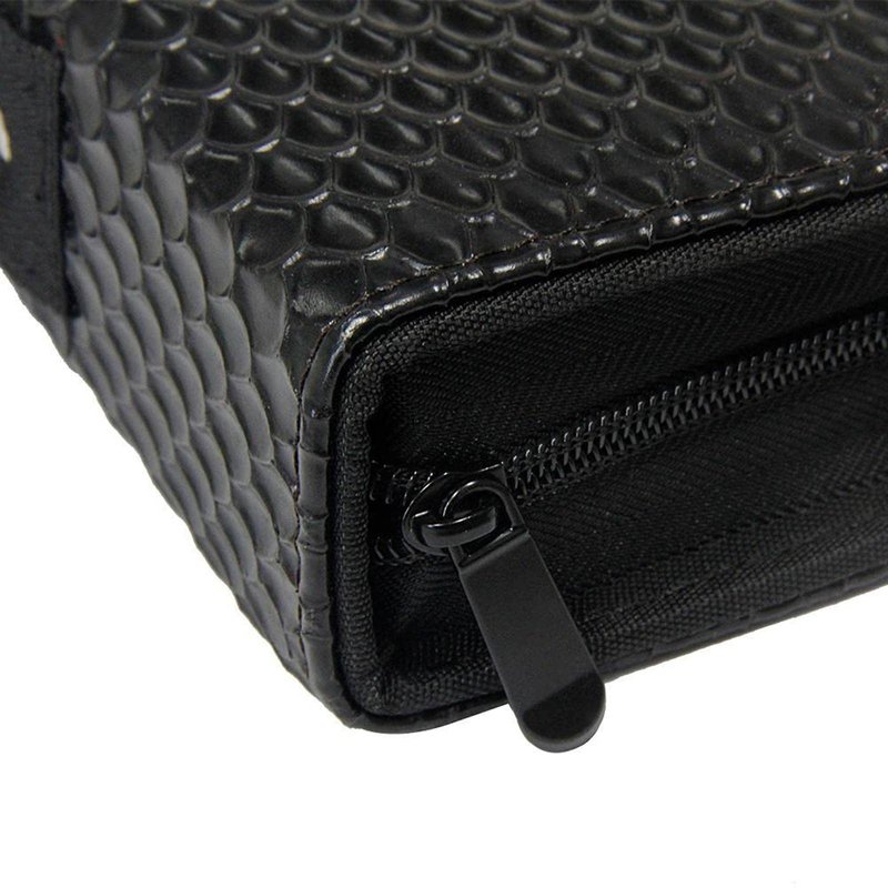 PU Leather Hair Scissors Case Pouch – Holds 24 Shears, Large Capacity Barber Organizer Bag, Durable Portable for Hairdresser Stylist – 15.35 x 11.02 x 1.96 Inch