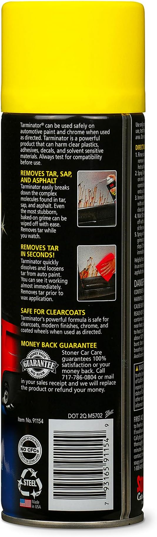 Stoner Car Care 91154-12PK Tarminator Tar, Sap, and Asphalt Remover â Fast Acting Tar and Sap Remover for Cars â Clear Coat Safe Auto Cleaner for Paint, Chrome and Wheels â 10 oz (Pack of 12)