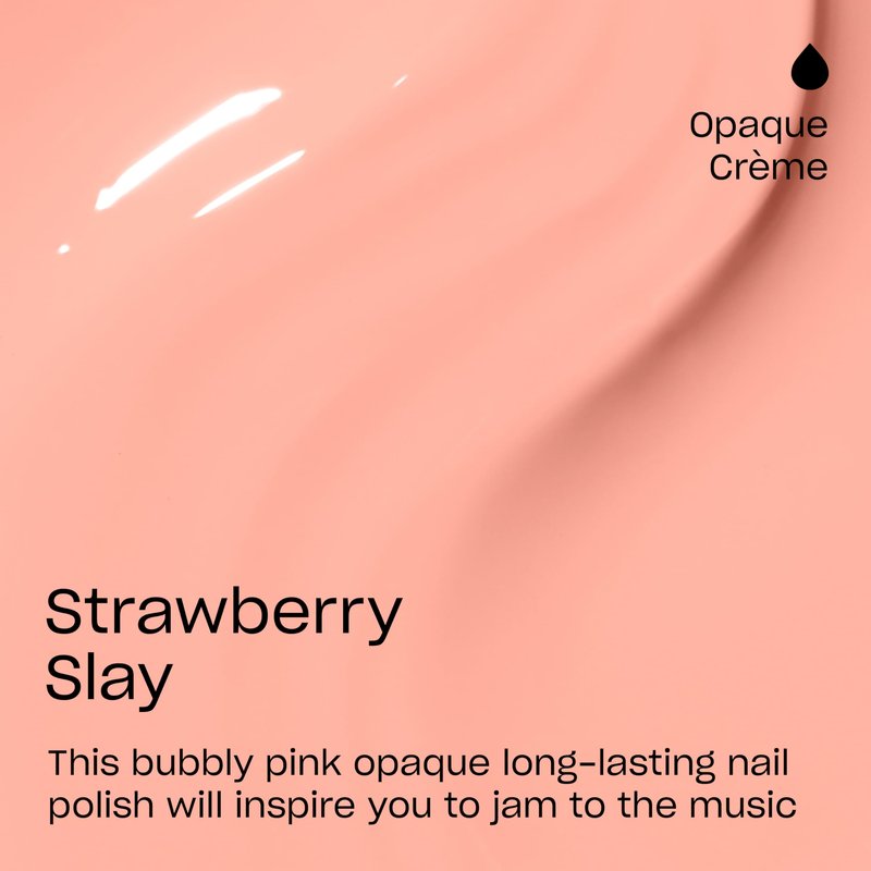 OPI Infinite Shine Strawberry Slay | Opaque Soft Pink Long Wear Gel Like Crème Nail Polish | Make 'Em Jelly! Collection | Summer 2025
