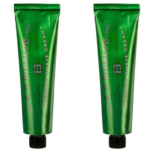 C.O. Bigelow Shaving Cream - Eucalyptus Oil for Sensitive Skin | 2 Pack, 5.2 oz Each