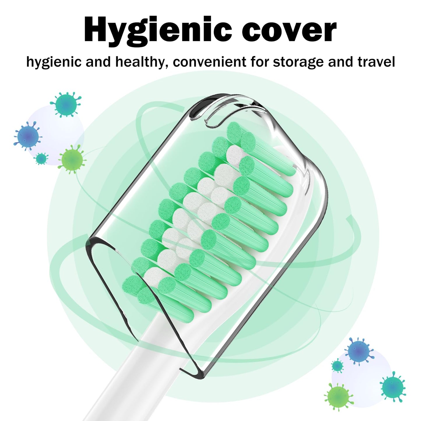 Toothbrush Heads for Philips Sonicare Replacement Brush Heads Fit E-Series Essence Xtreme Elite Advance and CleanCare, 6 Pack, HAPPYMOMO