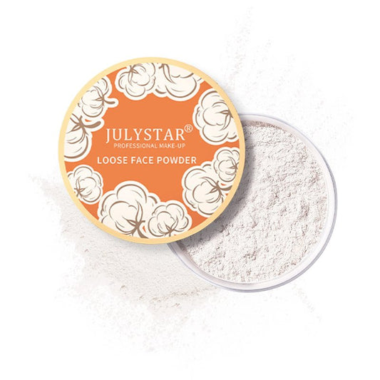 QIUFSSE Setting Powder Loose Face Powder Matte Soft Smooth Oil Control Long Lasting Loose Setting Powder Makeup For Natural Flawless #01 Translucent