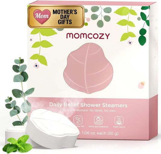 Momcozy 14 Pack Shower Steamers | Aromatherapy Self-Care Gift Set with Peppermint & Eucalyptus for Relaxation - Ideal for Mother's Day & Bridal Showers