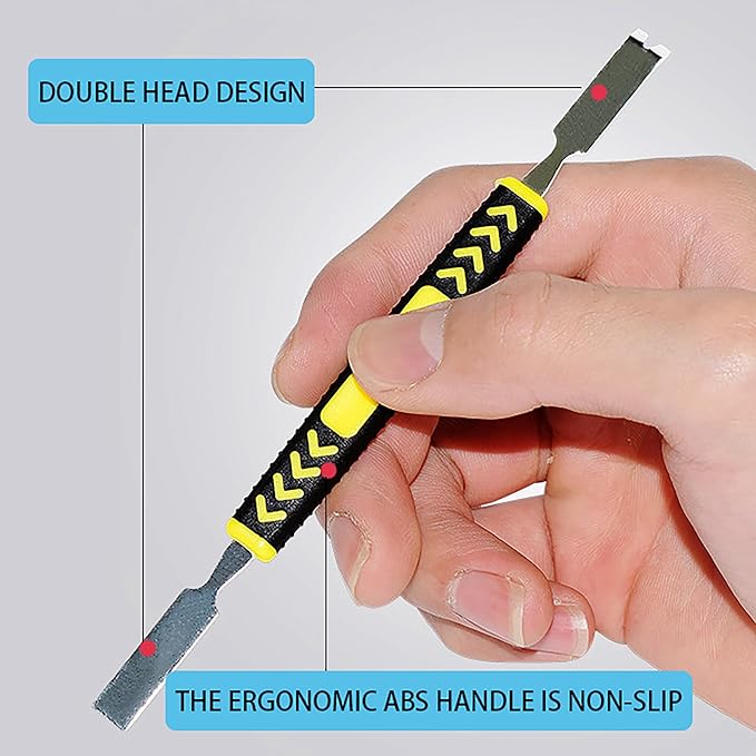 Oruiiju Metal Crowbar 6-Piece Dual-Ends Small Metal Spudger Pry Opening Repair Tools Kit,Professional Repair Tool Kit for Phone, Laptops, Tablet, Mobile Phone, Watch, Digital Home Appliance