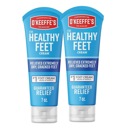 O'Keeffe's Foot Cream for Extremely Cracked Feet - 7 oz Tube | Moisturizing Repair Formula (2 Pack)