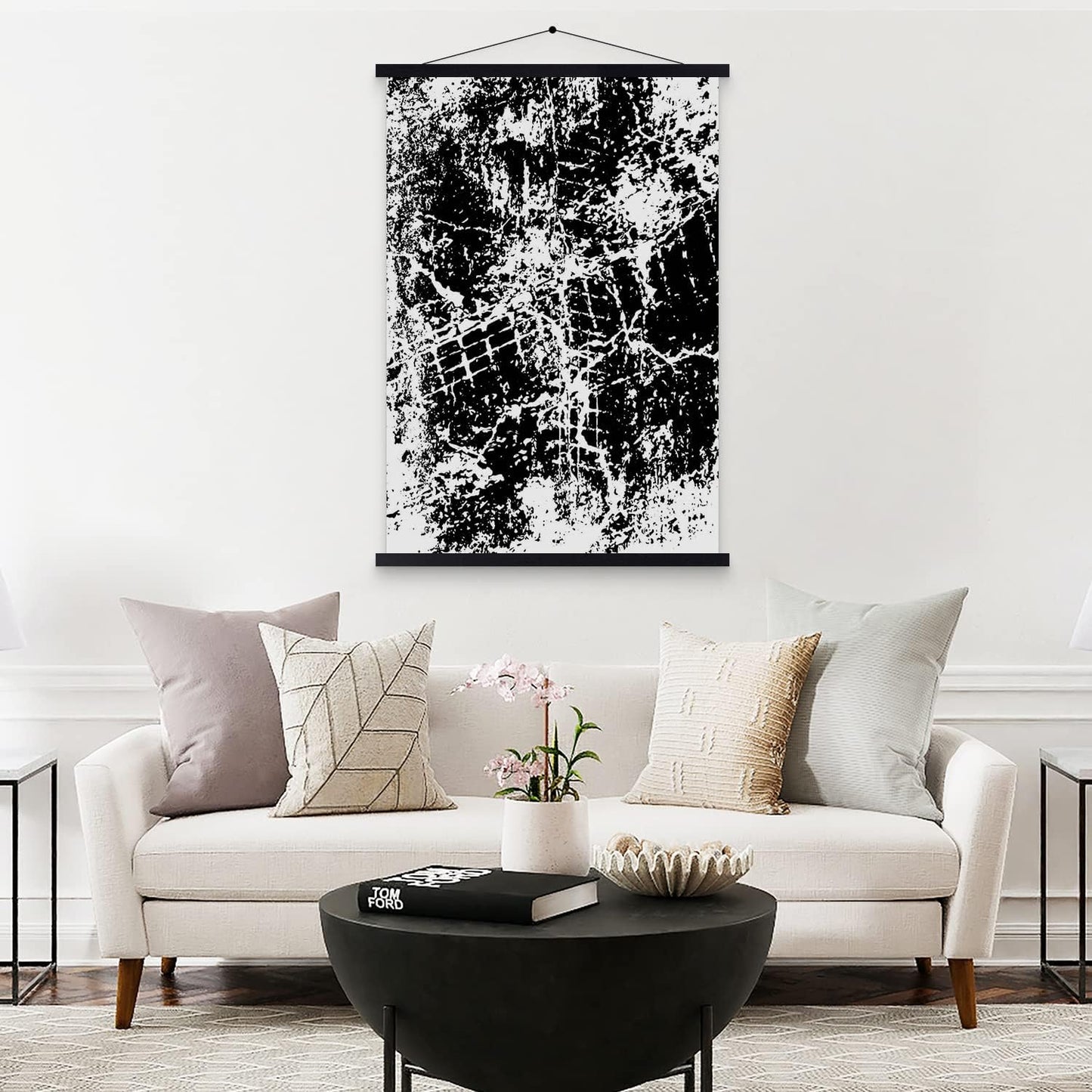 Skiennix Magnetic Wooden Poster Frame - 14x22 & 14x20 Sizes - Stylish Black for Photos & Artwork