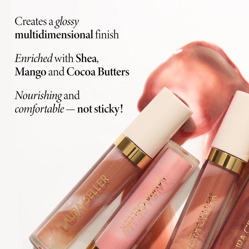 LAURA GELLER NEW YORK Italian Marble Glossy Lip Tint - Moisturizing Lip Gloss - Enriched with Shea, Mango and Cocoa Butters (05 Cosmo Nights)